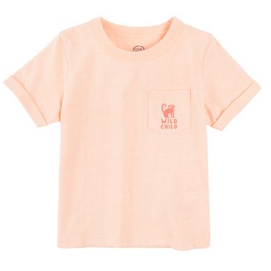 Cool Club, T-shirt chłopięcy, pomarańczowy, Wild child