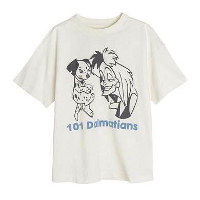 Cool Club, T-shirt dziewczęcy, biały, 101 Dalmatyńczyków