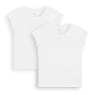 Cool Club, T-shirt dziewczęcy, biały, zestaw, 2 szt.