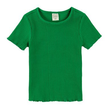 Cool Club, T-shirt dziewczęcy, prążkowany, zielony