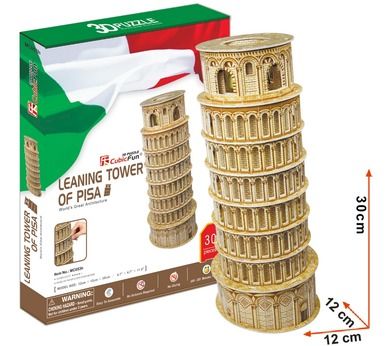 Cubic Fun, Krzywa Wieża z Pizie, puzzle 3D, 30 elementów