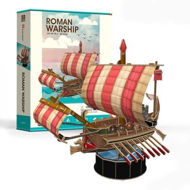 Cubic Fun, Żaglowiec Roman Warship, puzzle 3D, 85 elementów