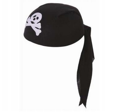 Czapka Pirata z chustą, czarna