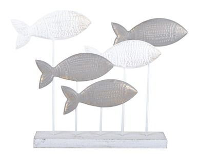 Dekoracja metalowa, ryby, 36,5-6-29,5 cm