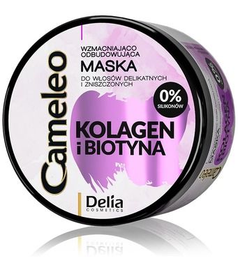 Delia Cosmetics, Cameleo Kolagen i Biotyna, maska wzmacniająco-odbudowująca, 200 ml
