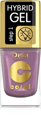 Delia Cosmetics, Coral Hybrid Gel, emalia do paznokci, nr 74, 11 ml