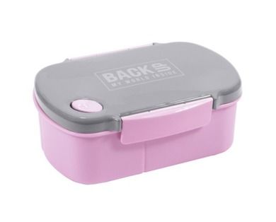 Derform, BackUp 4, lunchbox, różowo-szary