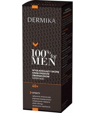 Dermika, 100% for Men, krem 40+ wygładzający na dzień i noc, 50 ml