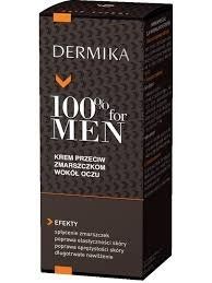 Dermika, 100% for Men, krem pod oczy przeciwzmarszczkowy, 15 ml