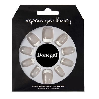 Donegal, sztuczne paznokcie, z klejem Express Your Beauty, 1 op. 28 szt.
