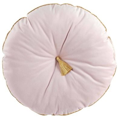 Douceur D Intérieur, poduszka dekoracyjna, Ever Bloom, Ø 38 cm, jasnoróżowa