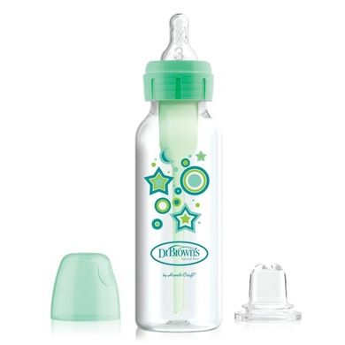 Dr Brown's, Options, Od butelki do kubka, zestaw: butelka 250ml ze smoczkiem i ustnikiem, zielony, 6m+