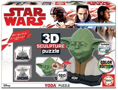 Educa, Rzeźba Yoda, kolorowe, puzzle 3D, 300 elementów