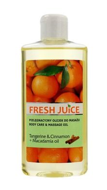 Elfa Pharm, Fresh Juice, pielęgnacyjny olejek do masażu, Tangerine & Cinnamon+Macadamia Oil, 150 ml