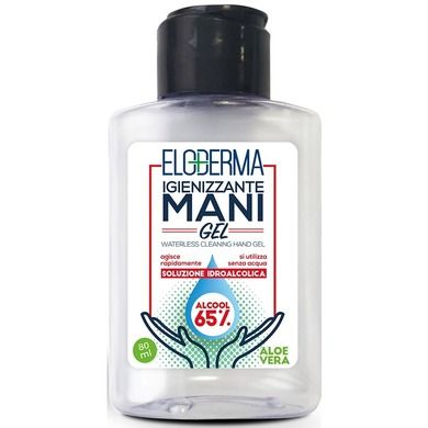 Eloderma, Waterless Cleaning Hand Gel, antybakteryjny żel do rąk, Aloe Vera, 80 ml