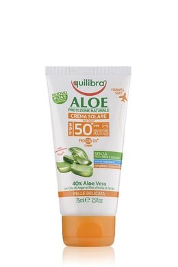 Equilibra, Aloe Sun Cream, aloesowy krem przeciwsłoneczny SPF50, 75 ml
