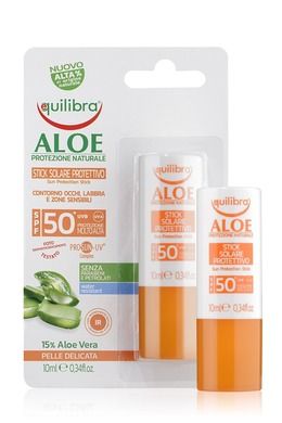 Equilibra, Aloe Sun Protection, aloesowy sztyft przeciwsłoneczny SPF50, 10 ml