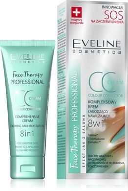 Eveline, Face Therapy SOS, krem CC 8w1, na zaczerwienienia, 30 ml