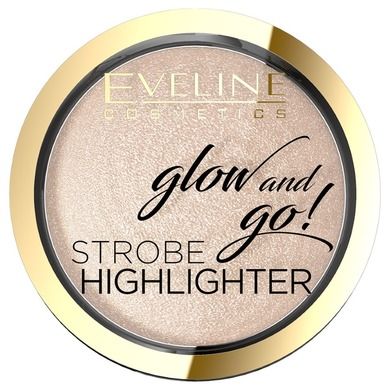 Eveline, Glow & Go Strobe Highlighter, rozświetlacz do twarzy, 01 Champagne, 8,5 g