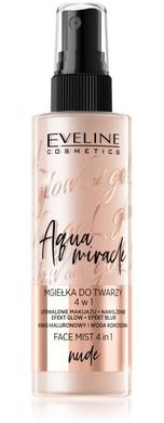Eveline, Glow and Go! Aqua Miracle, mgiełka utrwalająca do twarzy 4w1, nr 01 nude, 110 ml