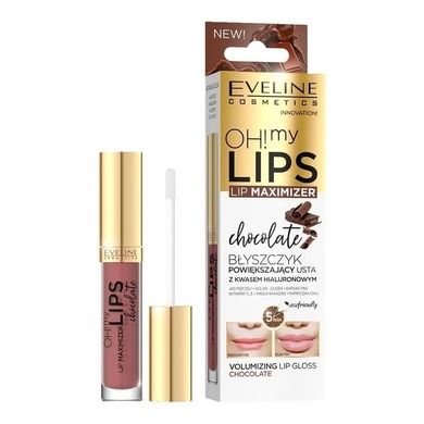 Eveline, Oh! My Lips Maximizer, błyszczyk powiększający usta, chocolate, 4.5 ml