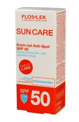 Floslek, Sun Care, krem-żel anti-spot, SPF 50, 30 ml