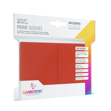 Gamegenic, Prime CCG Sleeves, 66-91 mm, koszulki na karty, czerwone, 100 szt.