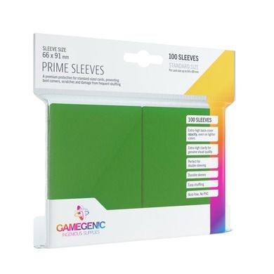 Gamegenic, Prime CCG Sleeves, 66-91 mm, koszulki na karty, zielone, 100 szt.