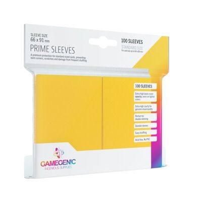 Gamegenic, Prime CCG Sleeves, 66-91 mm, koszulki na karty, żółte, 100 szt.