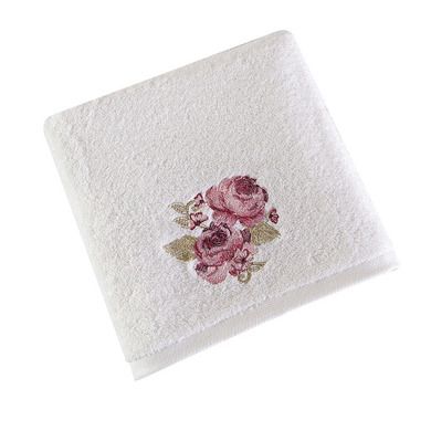Garden, ręcznik z motywem róży haftowanym na froncie, 70-140 cm