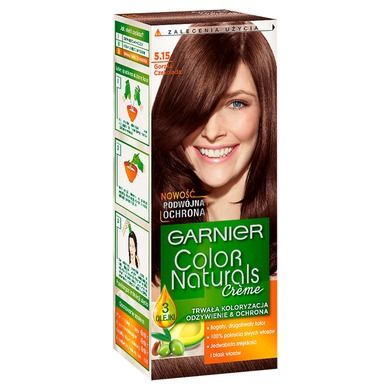 Garnier, Color Naturals, farba do włosów, 5.15 gorzka czekolada