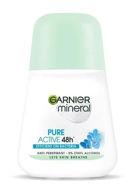 Garnier, Mineral, dezodorant, roll-on, Pure Active 48h, efficient on bacteria, 50 ml