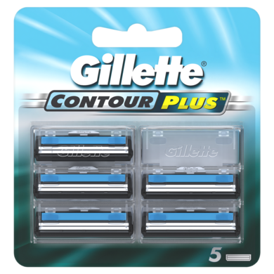 Gillette, Contour Plus, wymienne ostrza do maszynki do golenia, 5 szt.