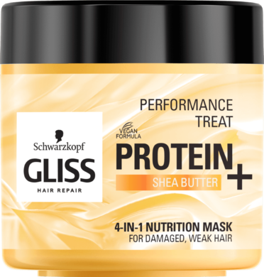 Gliss Hair Repair Protein+ maska do włosów 4in1 odżywcza Shea Butter, 400 ml