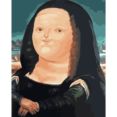 Gruba Mona Lisa, zestaw do malowania po cyferkach