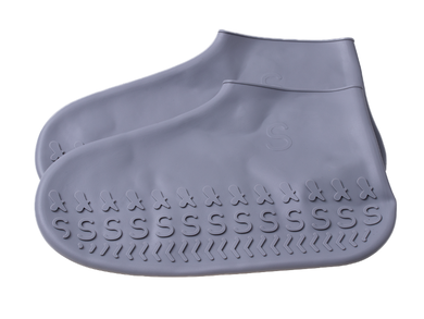 Gumowe, wodoodporne ochraniacze na buty, rozmiar 26-34, szare