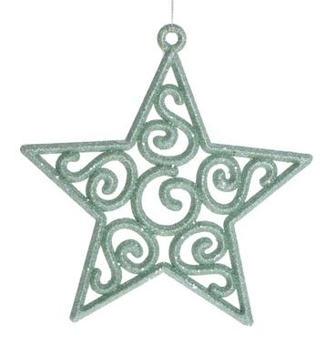 Gwiazda ażurowa, seledynowa, 23-23 cm