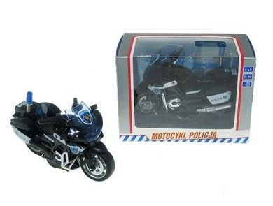 Hipo, motocykl policyjny z napędem, światłem i dźwiękiem, 13 cm