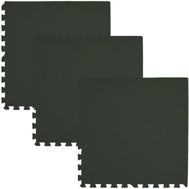 Humbi, mata piankowa, puzzle, czarne, 3 szt. 62-62-1 cm
