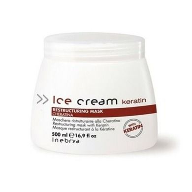 Inebrya, Ice Cream Keratin Restructuring Mask, restrukturyzująca maska do włosów, 500 ml