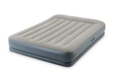 Intex, duże łóżko dmuchane z poduszką, wbudowana pompka, 220-240V