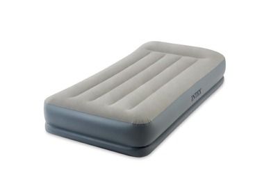 Intex, jednoosobowe łóżko dmuchane z poduszką, wbudowana pompka, 220-240V