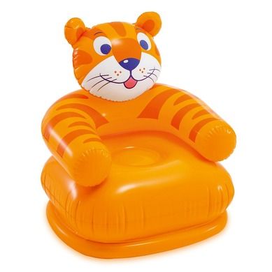 Intex, tygrysek, fotel dmuchany dla dzieci, pomarańczowy