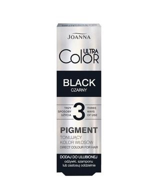 Joanna Ultra Color, pigment tonujący kolor włosów, black, 100 ml