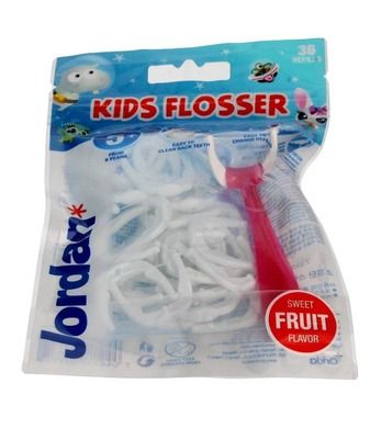 Jordan, Kids, Flosser, nici dentystyczne dla dzieci 5+, 36 szt.