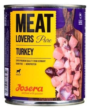 Josera, Meatlovers, Pure, indyk, karma mokra dla psów, 800g