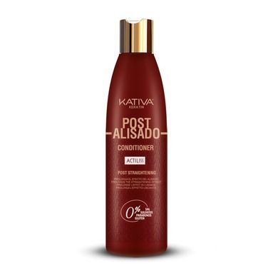 Kativa, Keratin Post, Alisado Conditioner, odżywka do włosów z keratyną roślinną przedłużająca efekt wygładzenia, 250 ml