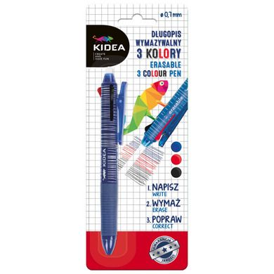 Kidea, długopis wymazywalny, 3 kolory