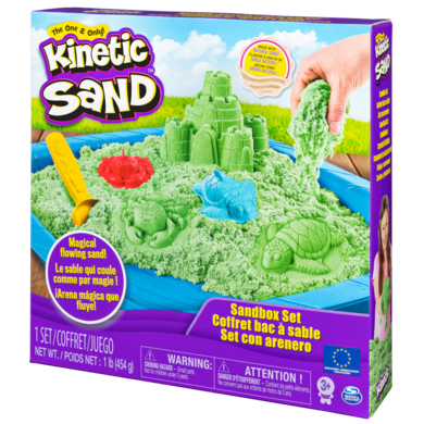Kinetic Sand, Zamek z piaskownicą, piasek kinetyczny, zielony
