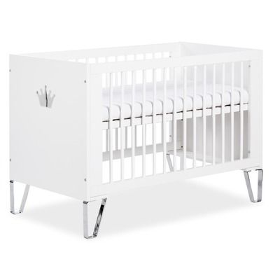 Klupś, Blanka, łóżeczko niemowlęce, białe, 120-60 cm
